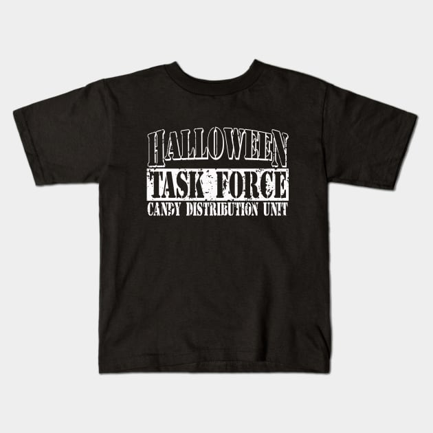 Funny Halloween Costume Design Kids T-Shirt by Capital Blue